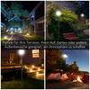 Solar LED Garden Lantern, Plastic, 177 cm High, 30/60 Lumens, for Garden, Balcony, Black