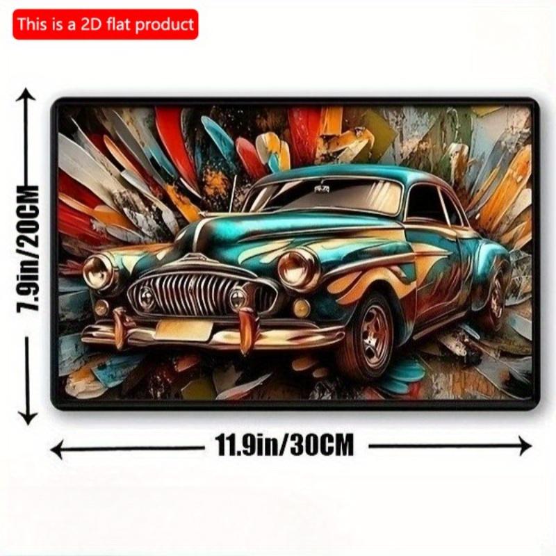 2d Flat 30*20cm, Boho Style Retro Car Wooden Wall Art, Multipurpose Sign Decorative Hanging Plaque for Home, Living Room, Kitchen, Garden, Bedroom