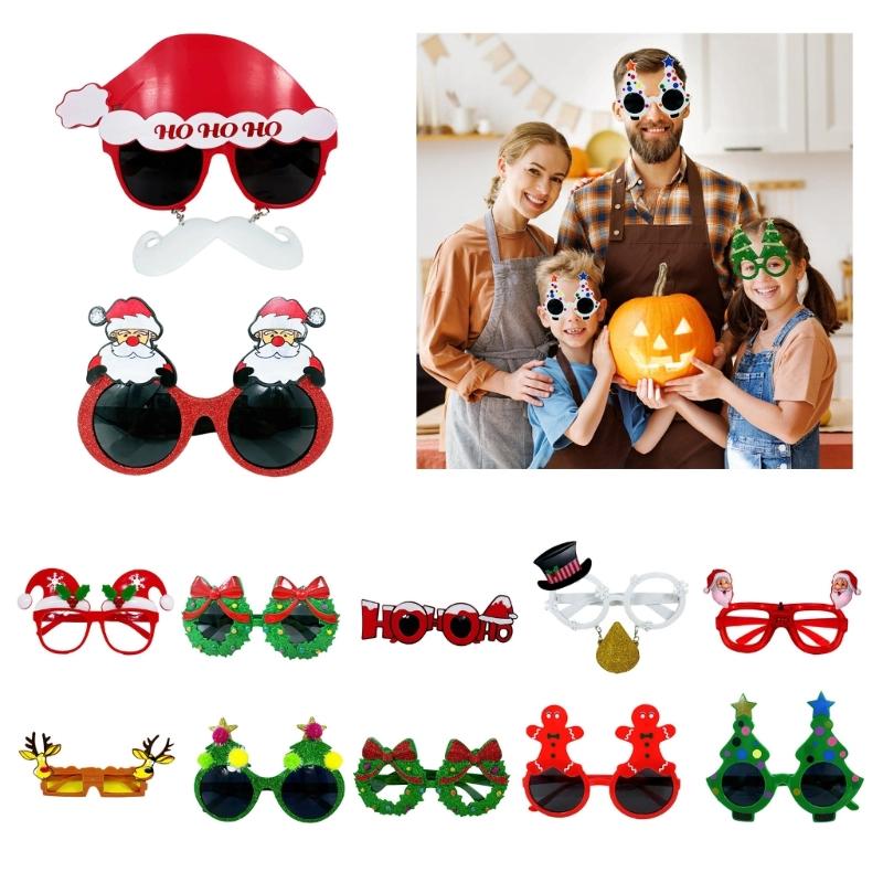 Creative Santa Beard Spectacles Glasses Frame for Christmas Celebration and Themed Event Cartoon Eyeglasses Eyewear