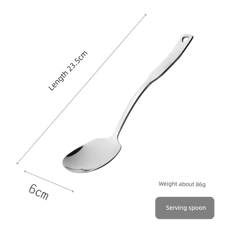 Soup Spoon For Home 304 Stainless Steel Spoon Colander Long Handle Hot Pot Spoon Spoon for Soup Serving Suit Spoon Large Size Soup Spoon