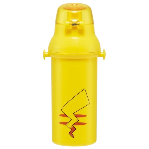 Skater Children's Water Bottle, 480ml, Direct Drinking, Plastic, One-Touch Operation, Dishwasher Safe, Made in Japan, Pokemon Pikachu Face 23, Boys an