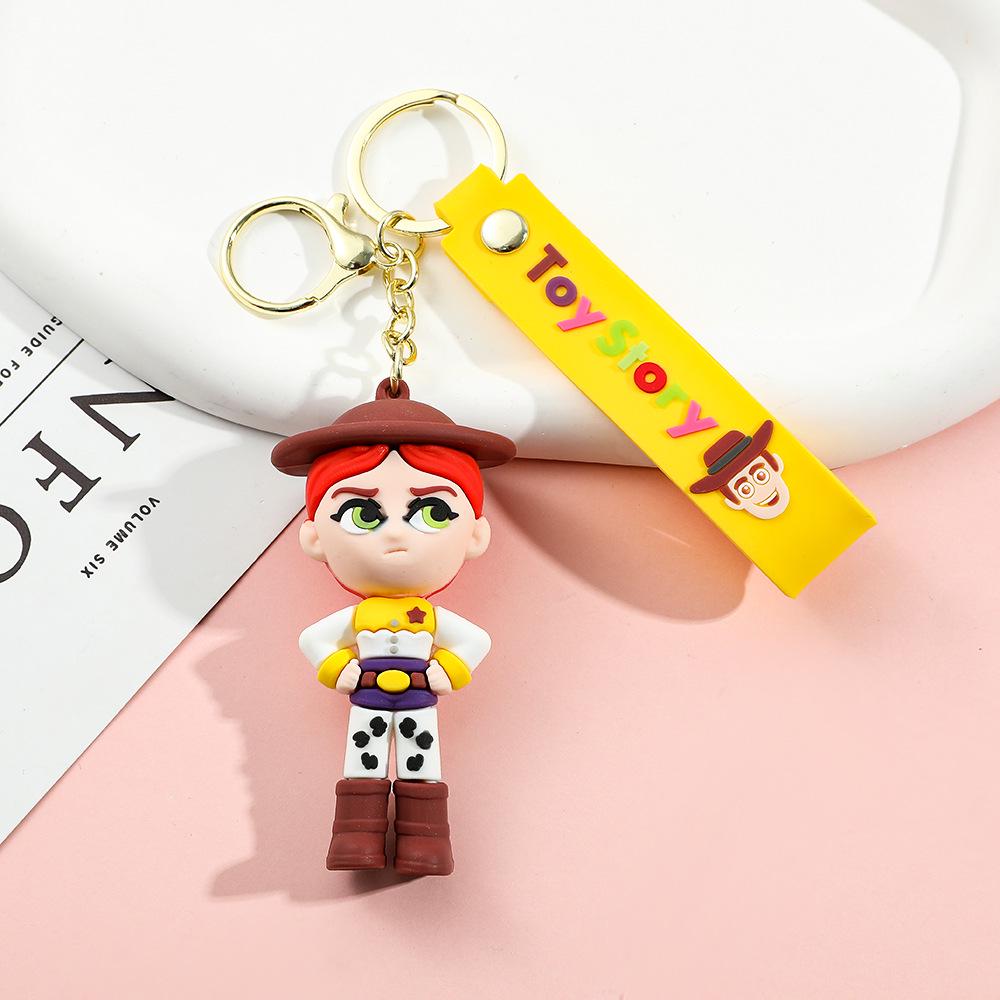 Best-Selling Toy Story Figures Keychain: Three-Eyed Alien, Buzz Lightyear, and Strawberry Bear Charms