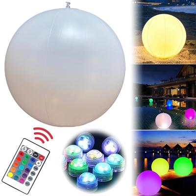 Outdoor LED Garden Ball Remote Control Garden Luminous LED Ball 16 Colors Summer Water Game Ball Light Birthday Party Decoration