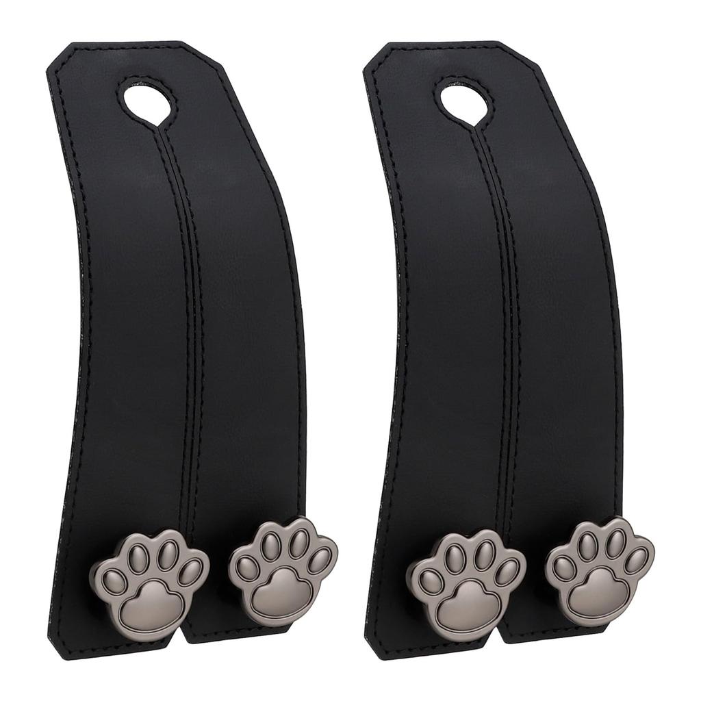 Catland Car Headrest Cute Cat Paw Storage Organizer for Back Seats and Passenger Set Hooks, Seats, Gunmetal, 2-Piece