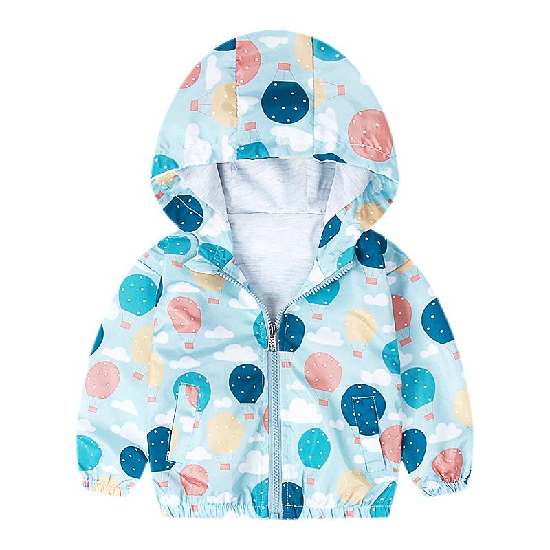 Spring and Autumn children's clothing, wind boys full of dinosaur coats, cartoon windproof jacket