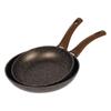 Ensemble de poêles - Bergner - Champagne - Aluminium forgé - 2 pièces - Compatible induction