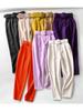 European & American Style Slim Fit Straight-Leg Nine-Point Casual Pants with Waistband Decoration