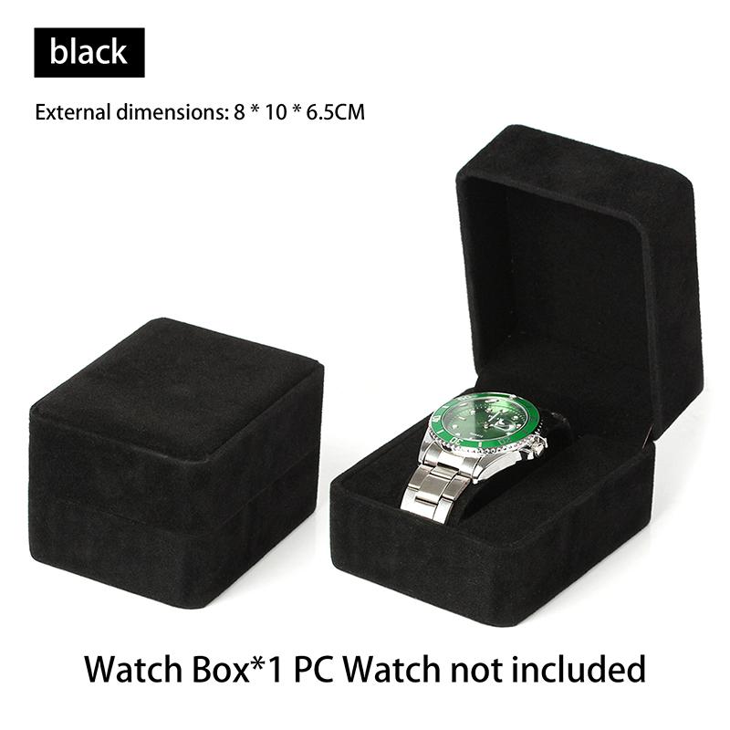 Watch Box Fashion Velvet Round Corner Smartwatch Clock Storage Case Jewelry Accessories Business Packaging Boxes