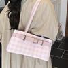 Korean Version Niche Plaid Underarm Bag Women's 2025 New Fashion Texture Shoulder Bag Niche Design Commuter Bag Tide