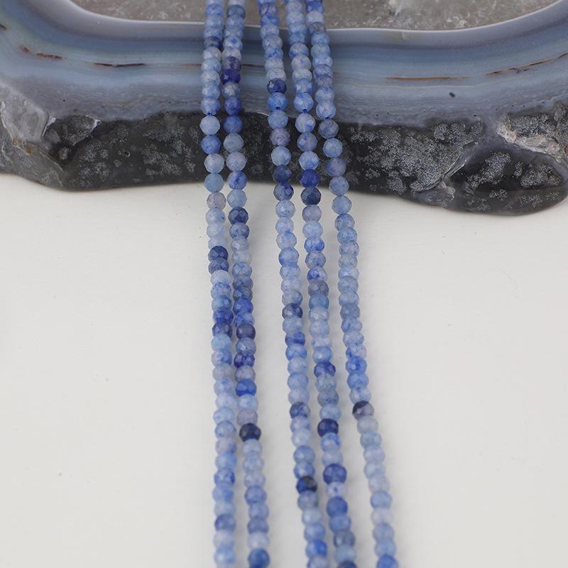 Blue Aventurine Faceted Round Beads for DIY Jewelry Accessories