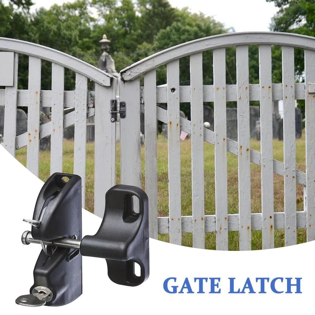 Torriegel Automatischer Verriegelungs-Torverschluss Sicherer Riegel mit 2 Schlüsseln für Holz-Metall-Tür Scheune Bauernhof Viehgehege Garten Terrasse