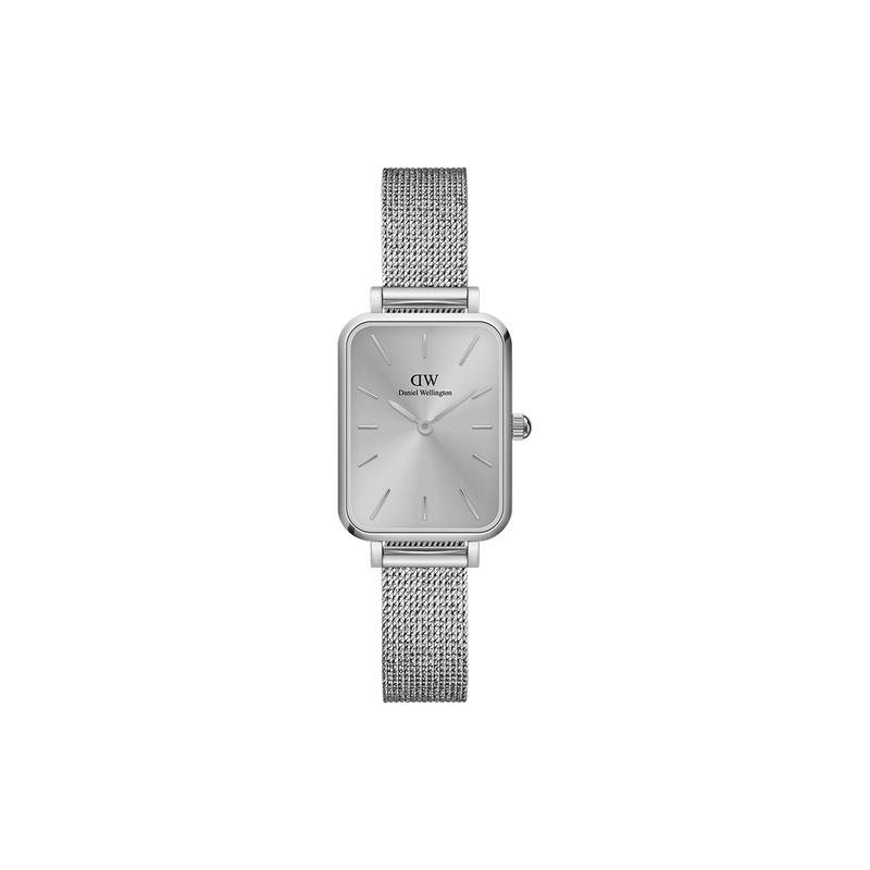 Daniel Wellington European and American watches QUADRO Series Watch Quartz Movement Stainless Steel Strap Silver Dial Women's Watch DW00100486
