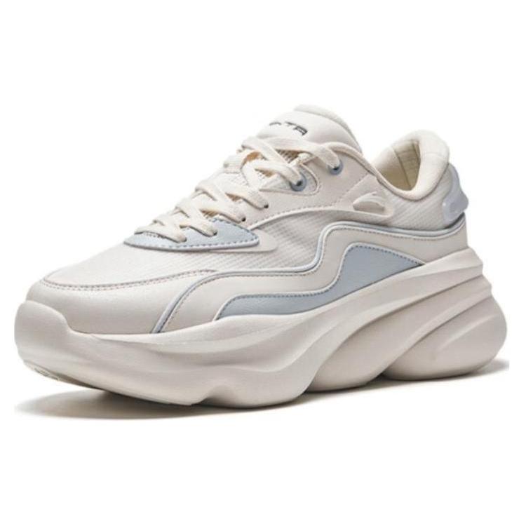 Anta Meow Shoes Comfortable Slip Resistant Abrasion Resistant Low Top Chunky Sneakers Women's Cloud Gray 922338888-5