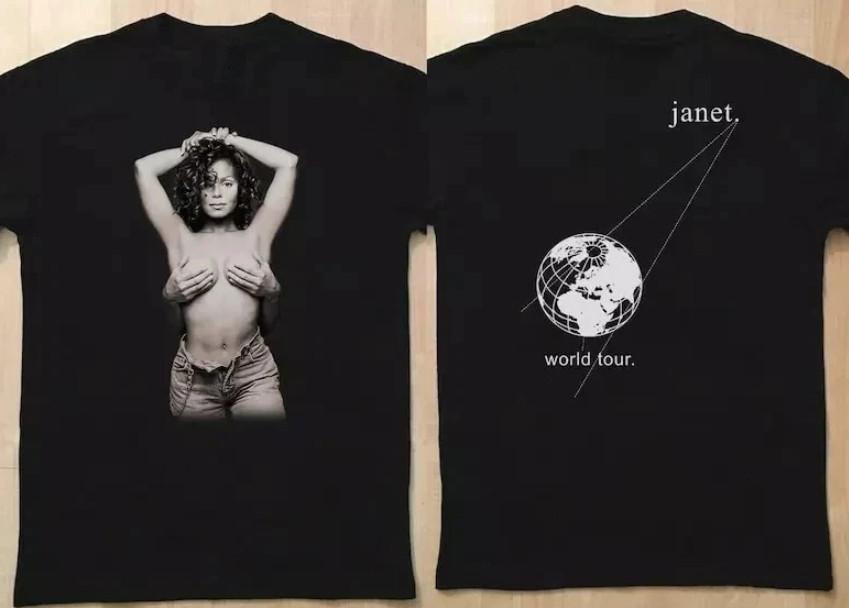 1993 Janet Jackson World Tour Topless TShirt Unisex T-Shirt XXL