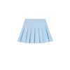 Metal Heart Lace Pleated Skirt Sky Blue