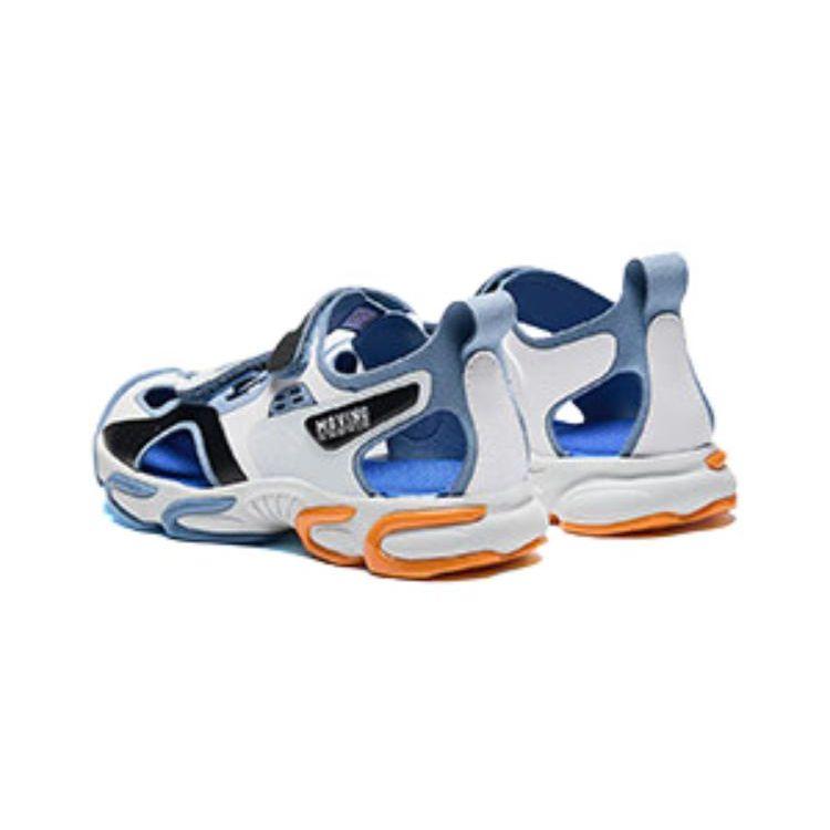 Anta Comfortable Versatile Simple Shock Absorbing Durable Childrens Sandals Kids Sandals Black White Blue 312429973-2