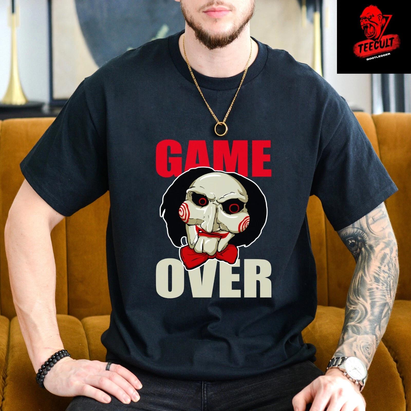 Men s and Women s T-shirts The Jigsaw Killer Game Over SAW Horror Movie Halloween Unisex XL