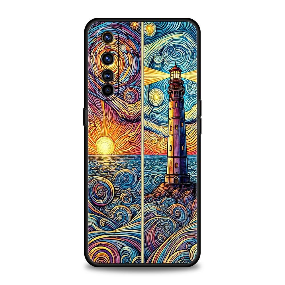 Beautiful Sun Moon Glass Soft TPU For Realme 13 12 11 10 9 Pro Plus GT3 GT2 C21 C25 C35 C53 C55 C67 Pro 5G Phone Case Cover Bags
