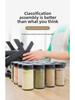 Rotating Glass Spice Rack Set with Spice Jars