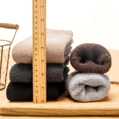 Meias Terry Espessas Conforto Ultramacio Meias Quentes de Lã Meias de Cano Médio Masculinas para Inverno