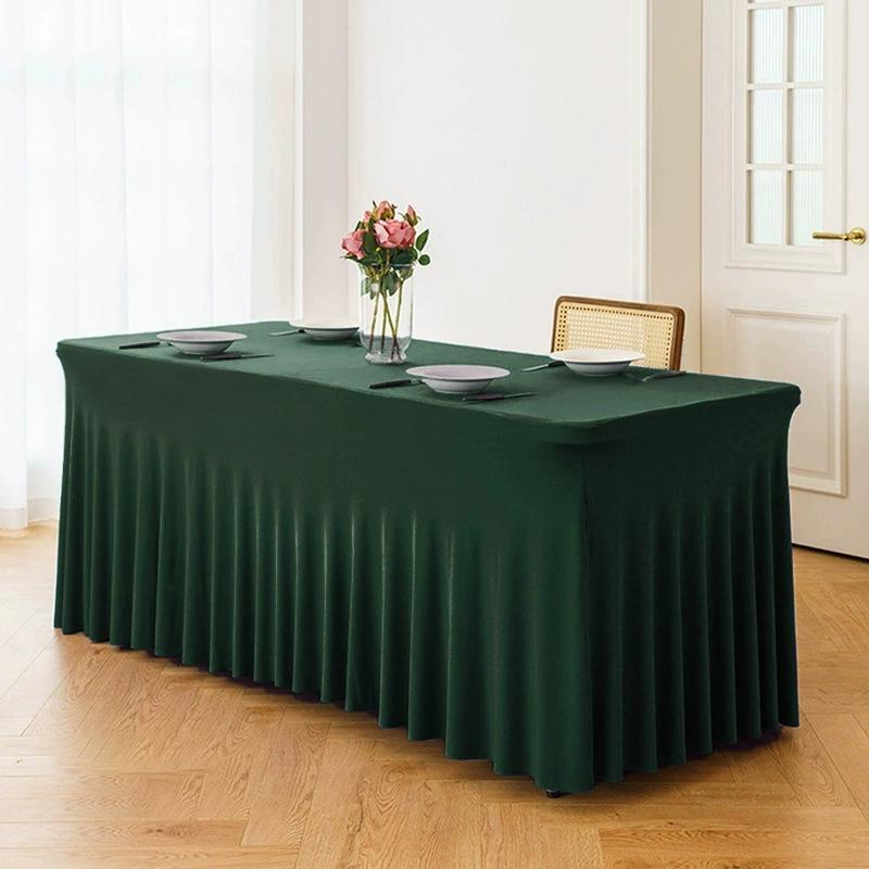 

Multi-Color Stretch Table Cloth Long Rectangle Milk Silk Table Cover for Hotel Conference Meeting Room Office Wedding Decor 4ft-122x60x76cm