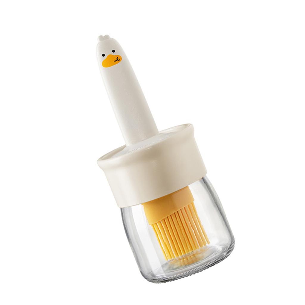 Pack of 1 Kitchen Silicone Oil Brush with Soft Bristles Reusable Silicone Basting Brush for Home Chefs and Bakers