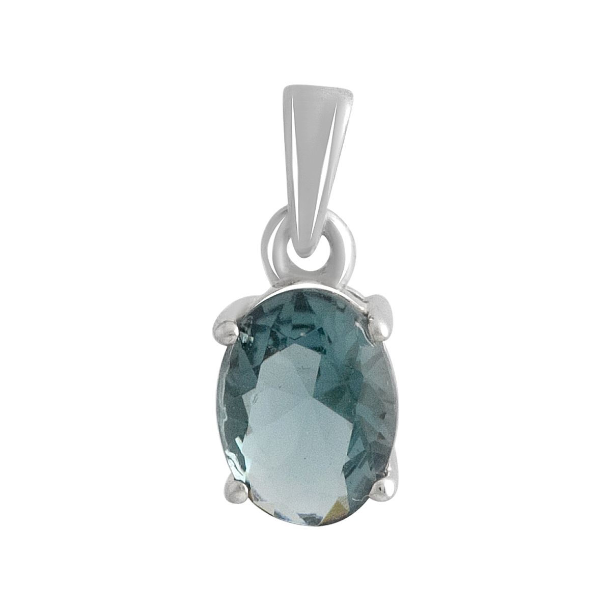 Серебряная подвеска с топазом Лондон Блю 0.823ct (2111733) bleu
