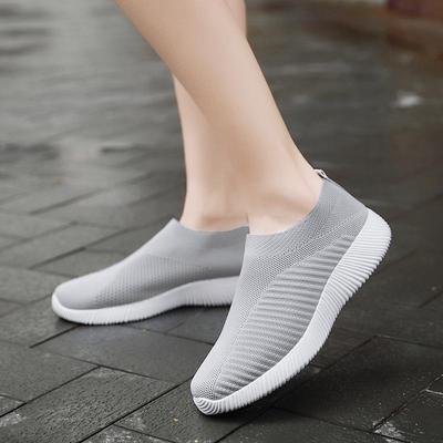 Summer Women Shoes Casual Breathable Sneakers Slip Flats Shoes Women Loafers Plus Size Walking Flat