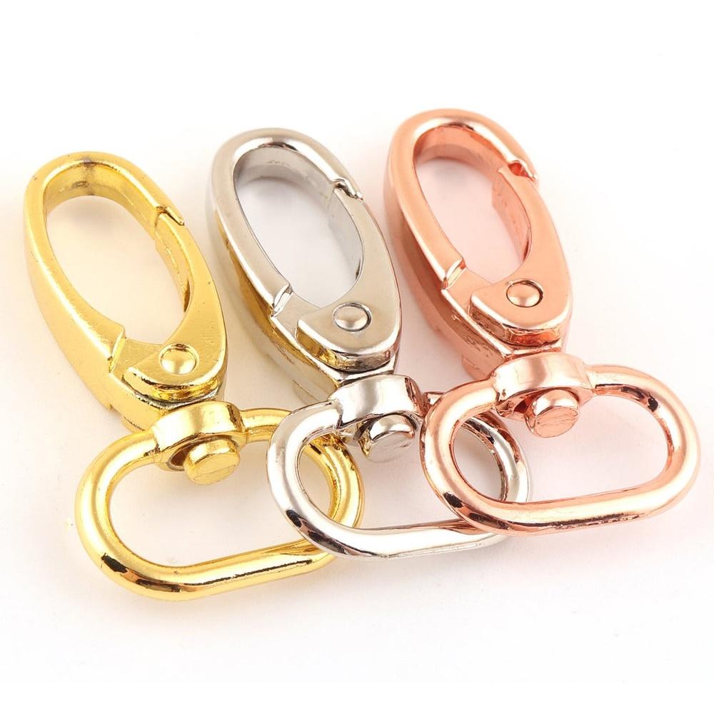 10pcs Lobster Swivel Hooks,Snap Hook Metal Swivel Clasps Bag Purse Hardware Oval Gate Swivel Snap Hook Purse Clip