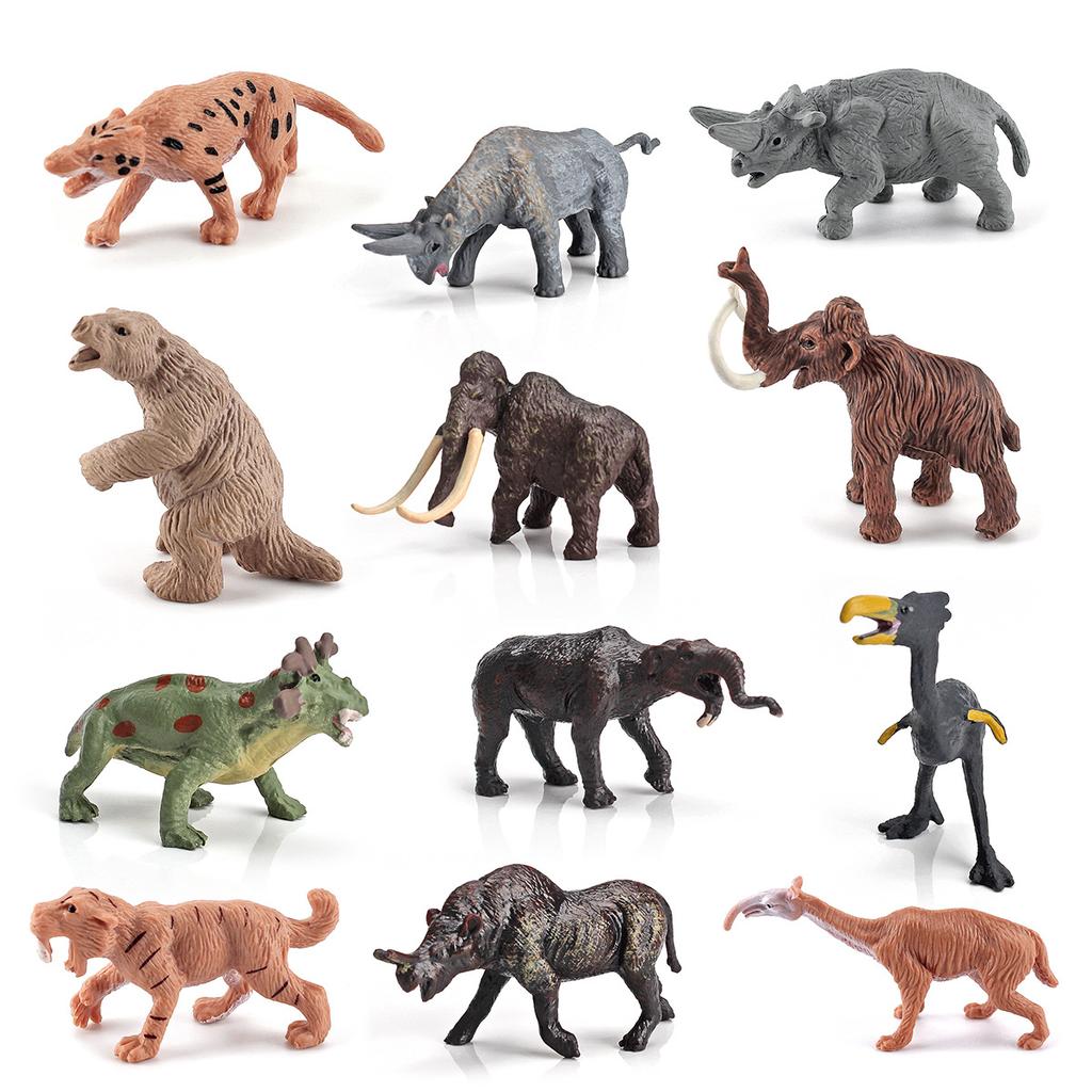 Simulation Of Ancient Life Scenes, Tabletop Decoration Ornaments, Prehistoric Animals, Primitive Human Model Toys