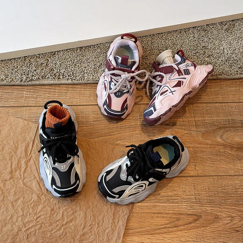 2024 Children Casual Sneakers for Girls Boys Autumn New Fashion Korean Style Soft Bottom Anti-slippery Versatile Sports Shoes