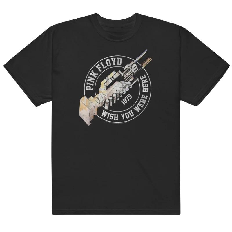 Neues Pink Floyd Herren 100% Baumwolle Hemden Rockalbum Grafik Herren und Damen HipHop Shirt Geeignet für Beide Sommer Bedrucktes T-Shirt
