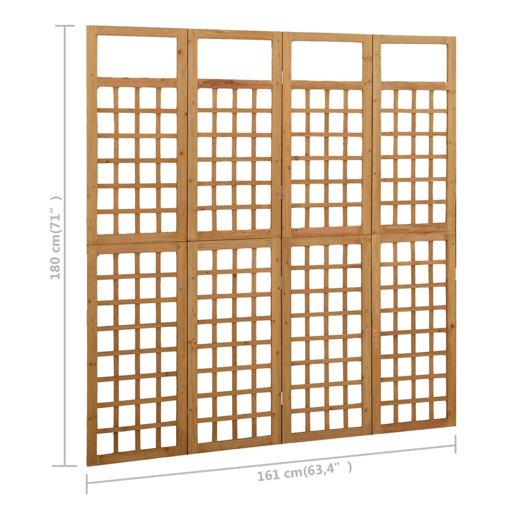 Rankgitter 4-teilig Massivkiefernholz 161 x 180 cm