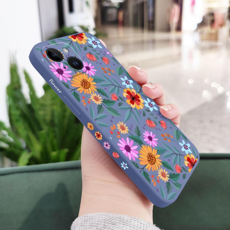 Showy Flowers Phone Case For iPhone 16 16e 15 14 13 12 11 Pro Max Mini X XR XS Plus Cover