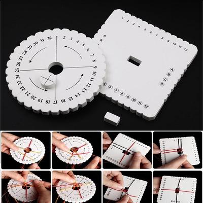Round Square Kumihimo Beading Cord Disc/Disk Braiding Plate DIY Braided Rope Knot Handmade Craft DIY Jewelry Desgin Board