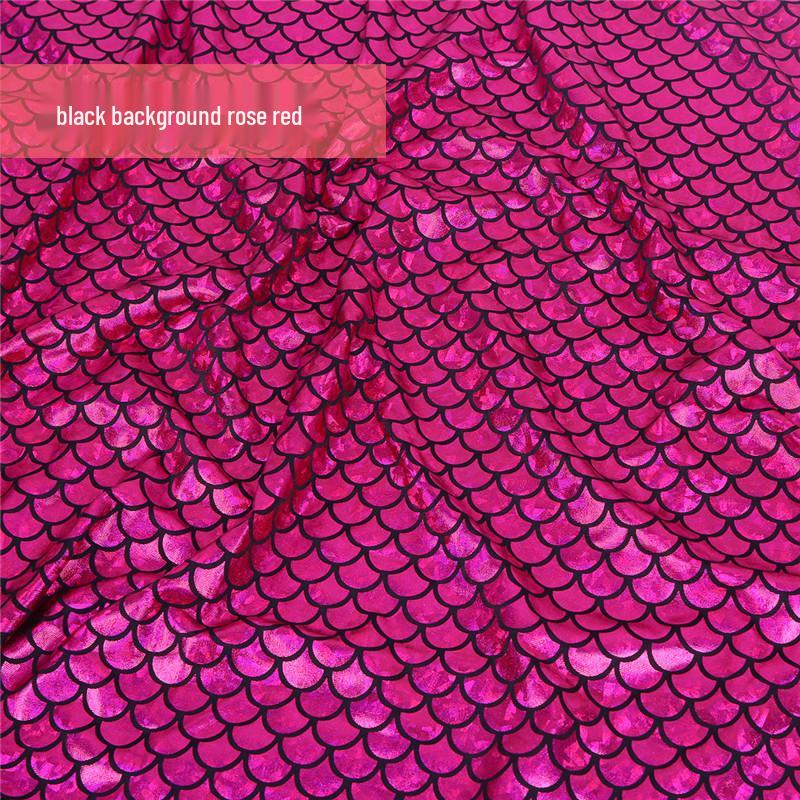 Laser Fish Scale Spandex Fabric for Mermaid Costumes and Stage Decorations