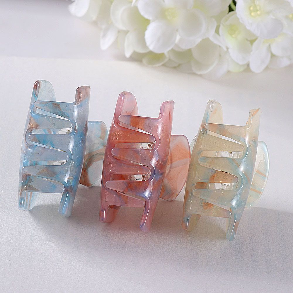 Korean Temperament Ponytail Jelly Colors Hair Claws Bathing Clips Hair Grab Grab Clips