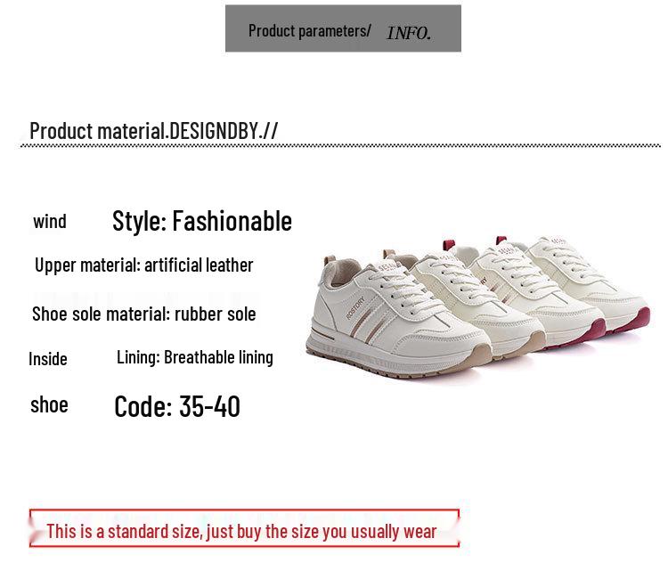 2025 Spring/Summer Women's Plus Size Casual Korean Style Flat Sneakers