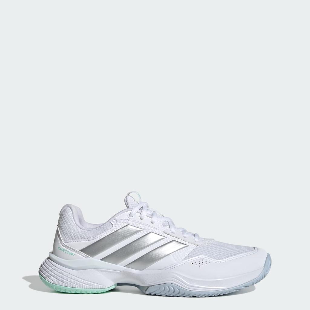 adidas GameCourt 3 All Court Tennis KI2864 Women's Performance Sports Shoes Cloud White / Silver Metallic / Ice Blue