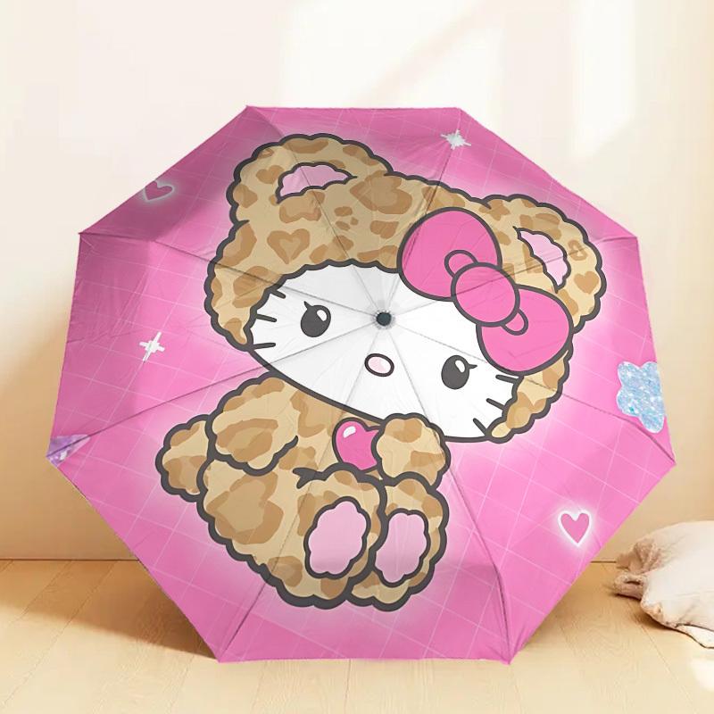 Kitty Leopard Print Umbrella: A Cute and Functional Companion for Outdoor Adventures, Perfect as a Gift 181