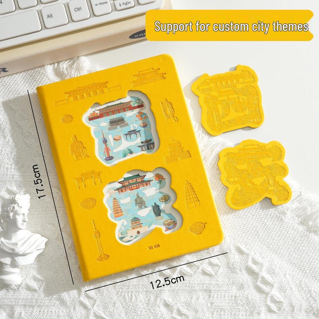 City Attractions Souvenir Stamp Book: Portable Travel-Friendly Scenic Spot Blank Collection