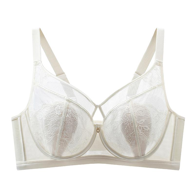 

Нижнее белье Женский тонкий мягкий бюстгальтер на косточках с боковой поддержкой груди Сексуальный и удобный кружевной бюстгальтер 42/95D бежевый