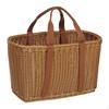 Hand Woven Basket Imitation Rattan Reusable Home Use Empty Picnic with Double Handles for