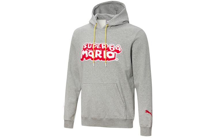 PUMA Super Mario Nintendo Sweatshirt Men s Gray 589098-01 S
