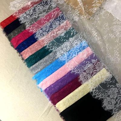 3 Meters Eyelash Lace Fabric, White Black Diy Exquisite Classic Eyelash Lace Trim Decoration Embroidery Lace Fabric