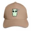 Cute green alien Baseball Cap Cotton Twill Breathable Contrast Two Tone Brim Snapback Flat Bill