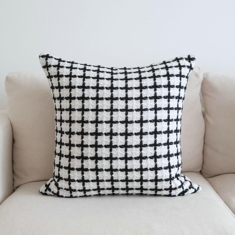 30X50/45X45CM Simple Antique Throw Pillow Cover Norcic Black White Soft Waist Cushion Cover Decor Home Decorative Pillowcase