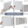 Window Air Conditioner Side Panel with Frame Room Air Conditioner Accordion Filler Curtain Replacement Adjustable