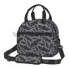 Halloween Bats Insulated Lunch Bag Reusable Thermal Cooler Bento Tote Bags with Adjustable Shoulder Strap for Work Travel Picnic