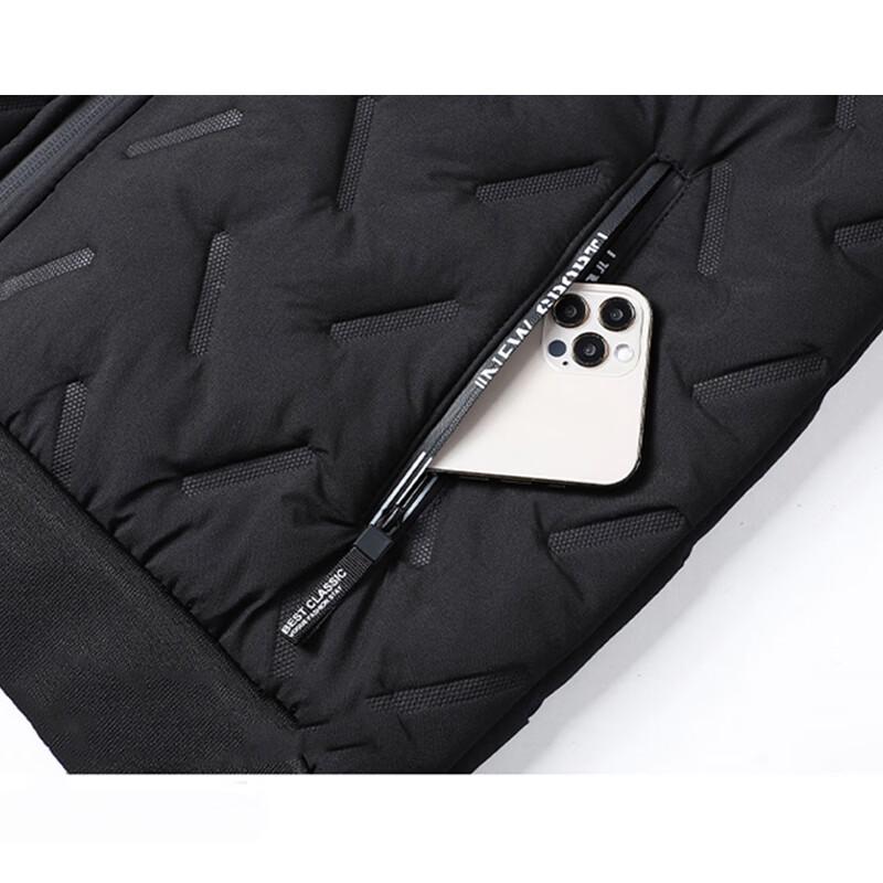 PLAYBOY Men's Thick Lamb Velvet Lined Hooded Jacket